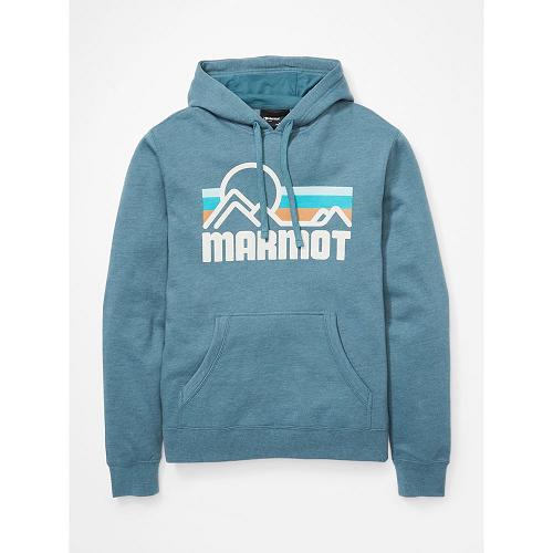 Marmot Clothes Blue Grey NZ - Coastal Hoodies Mens NZ1254683